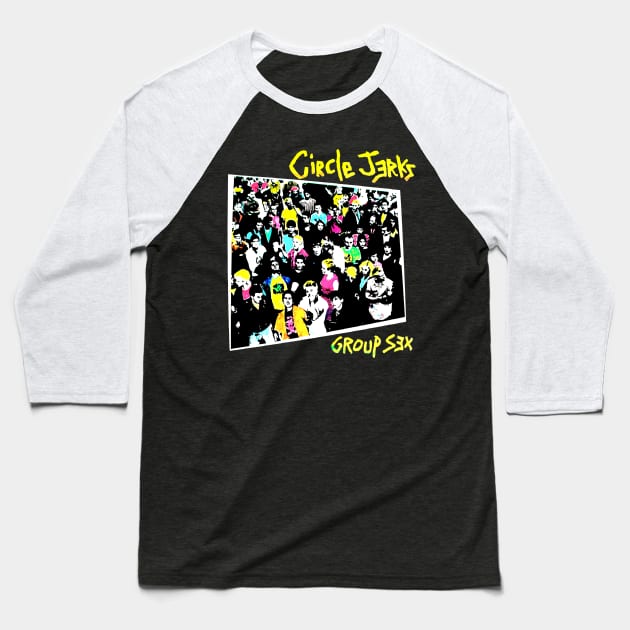 Circle Jerks 2 Baseball T-Shirt by artbyclivekolin